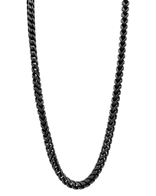 Adornia Metallic Stainless Steel Franco Chain Necklace for men