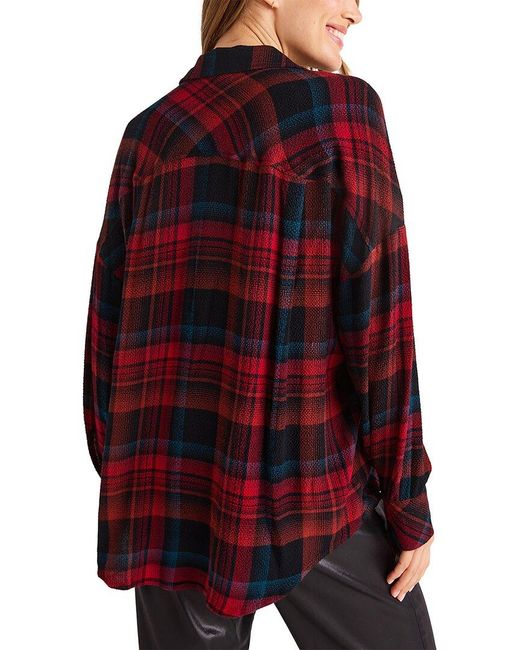 Bella Dahl Gray Oversized Wool-Blend Shacket