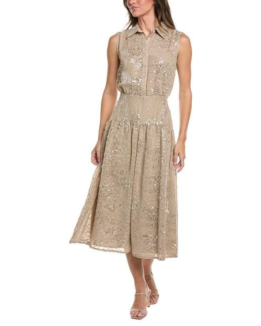 Kenneth Cole Natural Midi Shirtdress