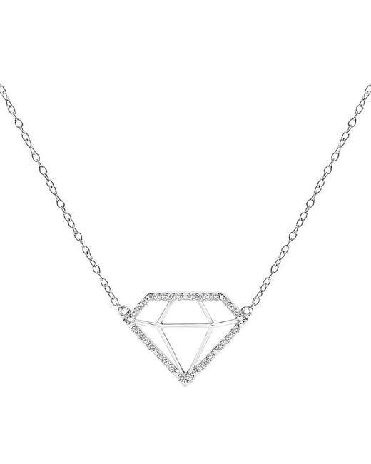 Haus of Brilliance Metallic 0.15 Ct. Tw. Lab-Grown Diamond Pendant Necklace
