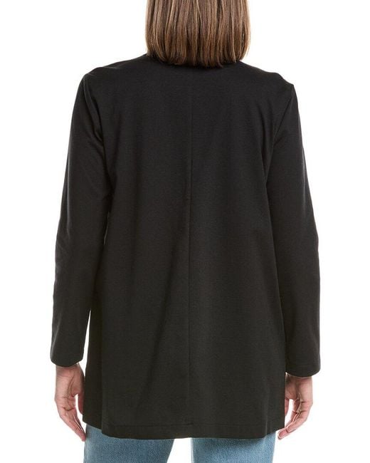 Eileen Fisher Black Stand Collar Jacket