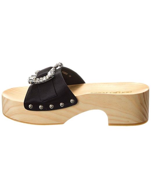 Sergio Rossi Black Satin Sandal