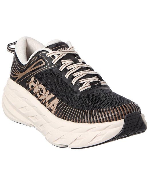 Hoka One One Black Bondi 7 Canvas Sneaker