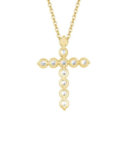 Lab Grown Diamonds White 14K 2.00 Ct. Tw. Lab-Grown Diamond Cross Pendant