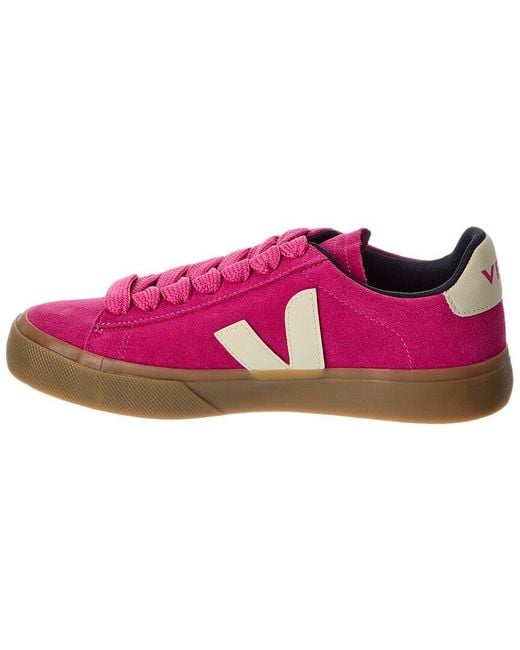 Veja Pink Campo Suede Sneaker