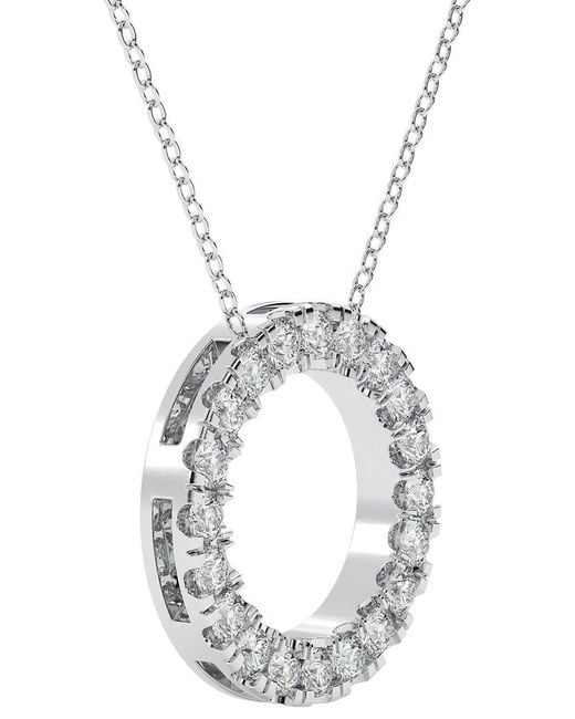 Diamond Select Cuts Metallic 14K 0.75 Ct. Tw. Diamond Pendant Necklace