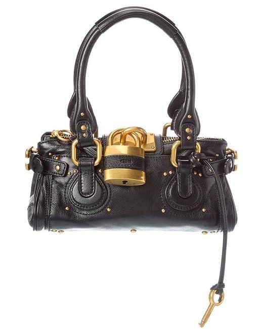 Chloé Black Paddington Small Leather Shoulder Bag