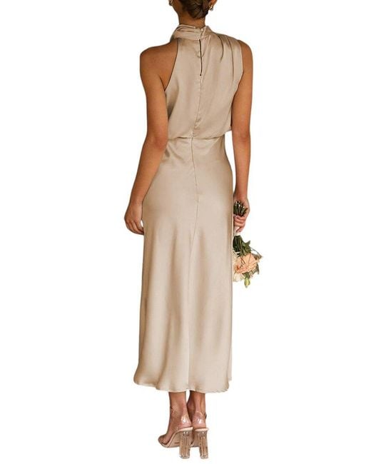 CHARLOTTE GREEN Natural Maxi Dress