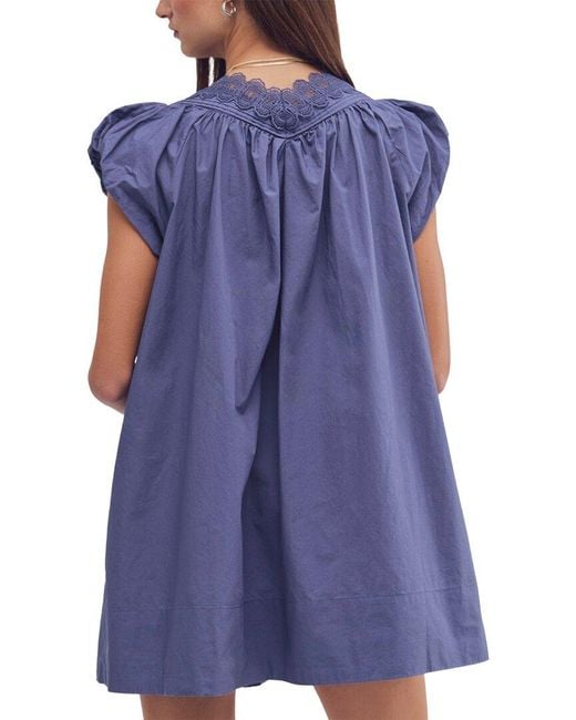 Free People Blue Sundazed Mini Dress
