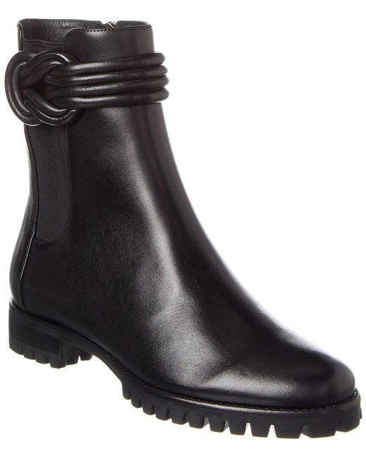 Alexandre Birman Black Vicky Waterproof Leather Combat Boot