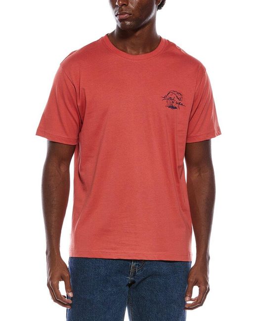 Scotch & Soda Red Graphic T-Shirt for men