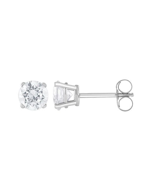 Lab Grown Diamonds Metallic 14K 1.00 Ct. Tw. Lab-Grown Diamond 4 Prong Stud Earring