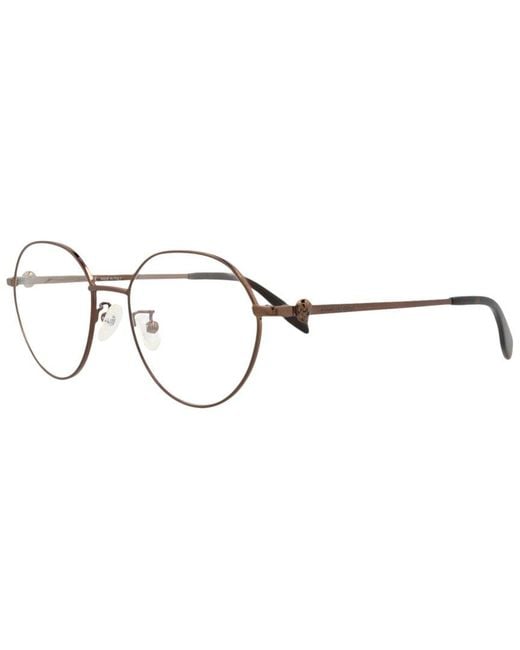 McQueen Metallic Am0319O 53Mm Optical Frames for men