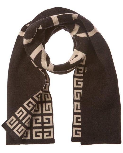 Givenchy 4g Monogram Wool & Cashmere-blend Scarf in Black | Lyst Canada