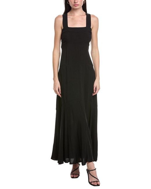 Vince Camuto Black Tiered Maxi Dress