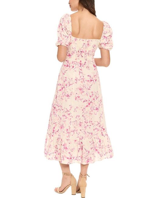 London Times Pink Midi Dress