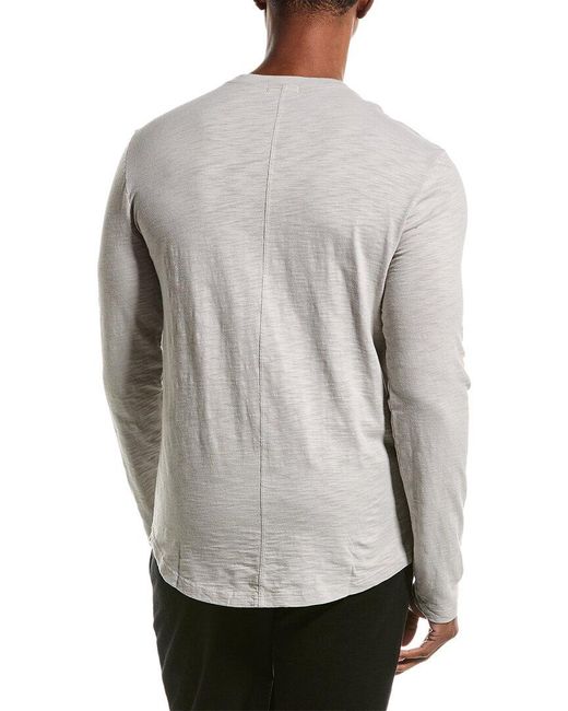 Barefoot Dreams Gray Malibu Collection Henley Shirt for men