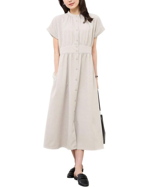 AMINA GLAM Natural Midi Dress