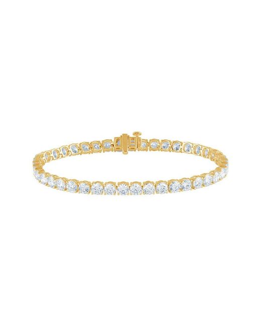 Lab Grown Diamonds Metallic 14K 10.00 Ct. Tw. Lab-Grown Diamond Tennis Bracelet