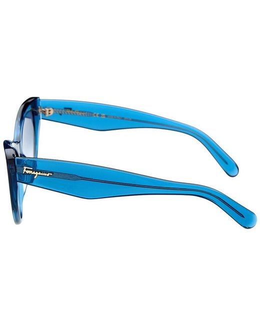 Ferragamo Blue 56Mm Sunglasses