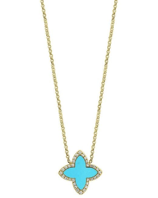Effy Fine Jewelry Blue 14K 1.26 Ct. Tw. Diamond & Necklace
