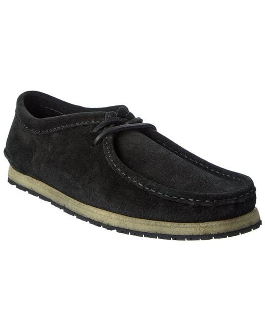 Clarks Black Godney Lace Suede Moccasin for men