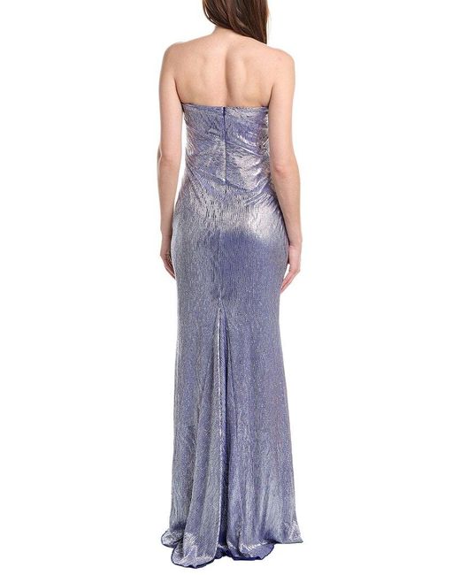 RENE BY RENE RUIZ COLLECTION Purple Strapless Mermaid Lace Gown