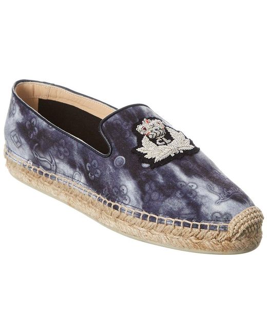 Christian Louboutin Blue Nanou Orlato Canvas Espadrille