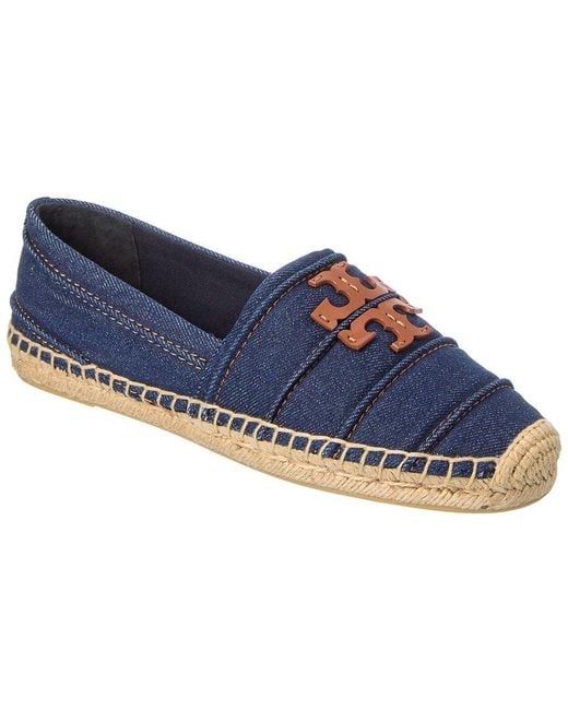 Tory Burch Blue Everly Canvas Espadrille