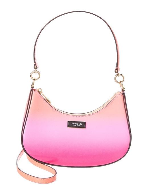 Kate Spade Pink Sam Icon Ombre Small Convertible Leather Crossbody