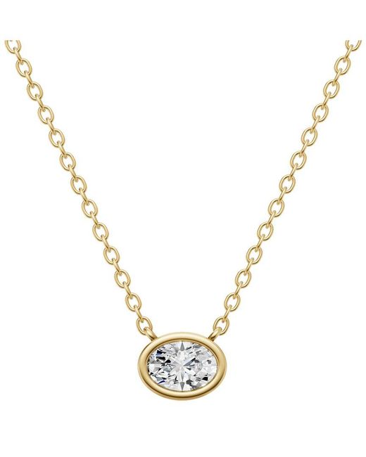 Lab Grown Diamonds Metallic 14K 0.50 Ct. Tw. Lab-Grown Diamond Necklace