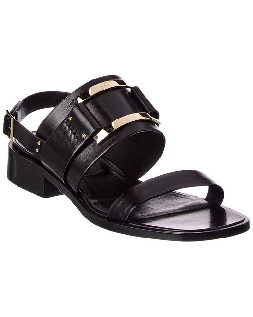 Roger Vivier Black Leather Sandal