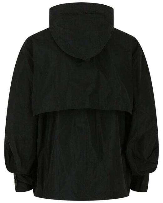 Ferragamo Black Hooded Windbreaker Jacket for men