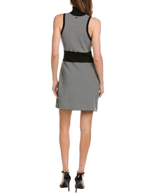 Toccin Black Shelby Mock Neck Mini Dress
