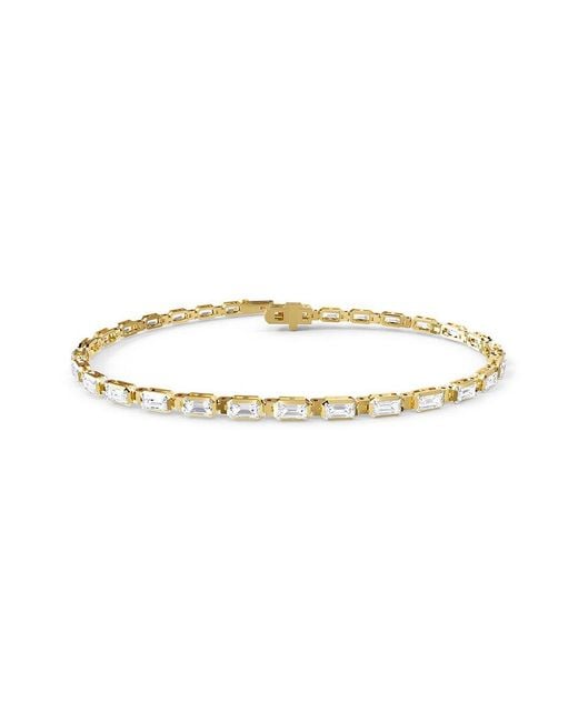 Lab Grown Diamonds White 18K Vermeil 3.25 Ct. Tw. Lab-Grown Diamond Tennis Bracelet
