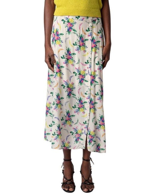 Zadig & Voltaire Multicolor June Soft Bouquet Skirt