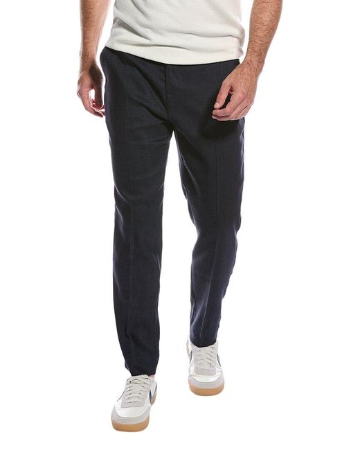 Ted Baker Black Illston Slim Fit Wool & Linen-blend Trouser for men