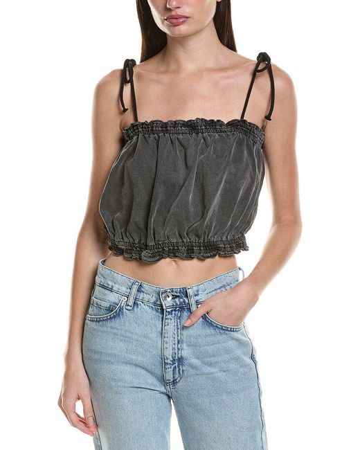 Saltwater Luxe Black Cropped Tank Top