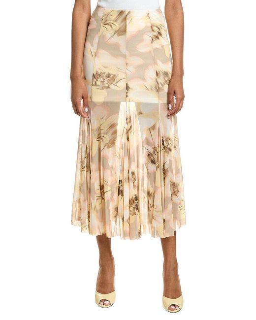 Kenneth Cole Natural Pull-On Godet Fit & Flare Midi Skirt