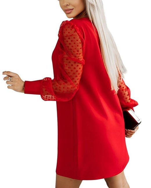 VERA DOLINI Red Mini Dress