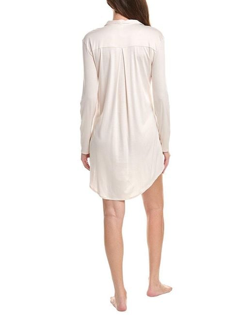 Hanro White Silk-Blend Sleep Shirt