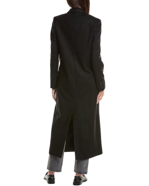 AllSaints Black Ellen Wool & Cashmere-Blend Coat