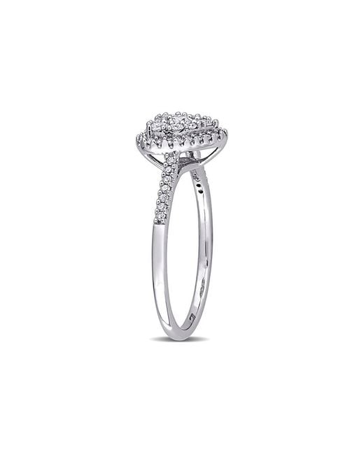 Rina Limor White 10K 0.49 Ct. Tw. Diamond Halo Ring