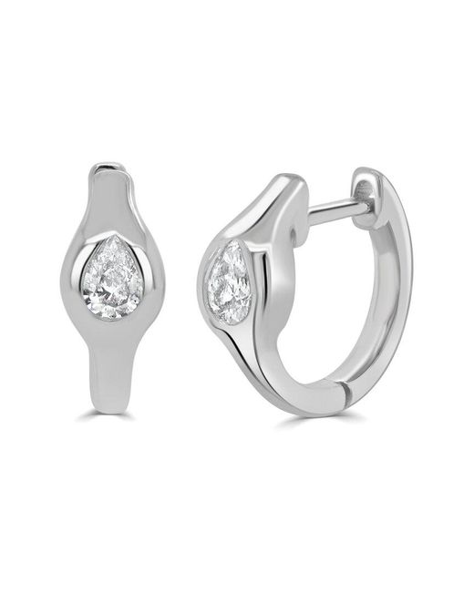 Sabrina Designs Metallic 14K 0.26 Ct. Tw. Diamond Huggie Earrings