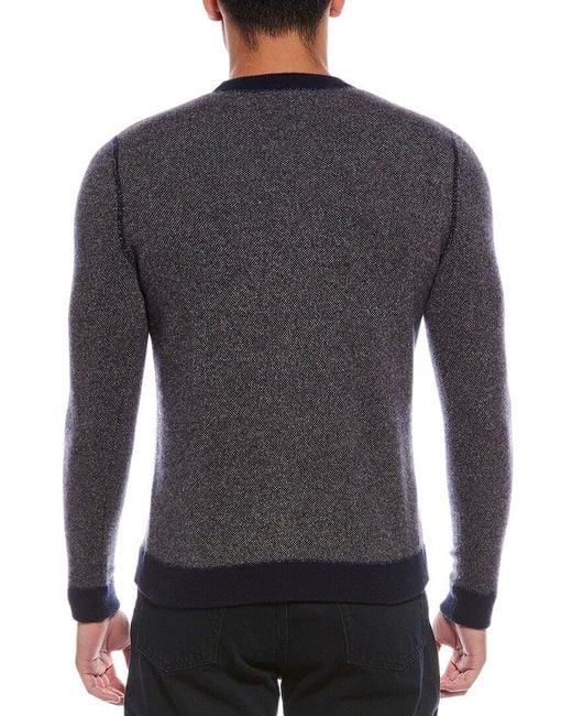 Autumn Cashmere Gray Birdseye Cashmere Crewneck Sweatshirt for men