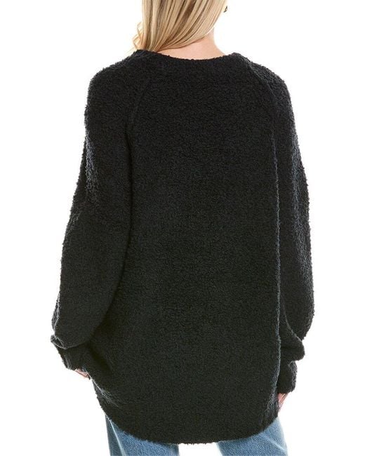 Free People Black Teddy Wool-blend Sweater Tunic