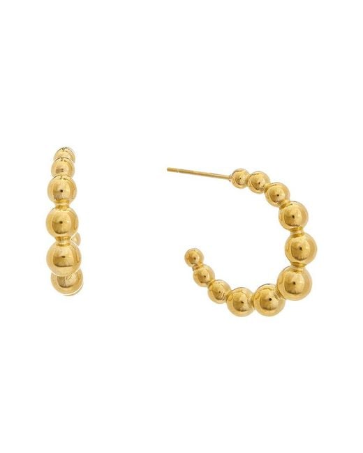 Juvell Metallic 18K Plated Pearl Hoops