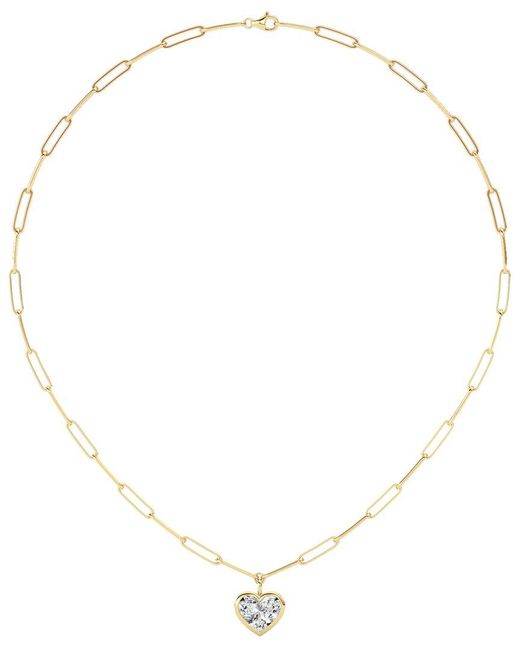 Lab Grown Diamonds Metallic 14K 4.00 Ct. Tw. Lab-Grown Diamond Necklace