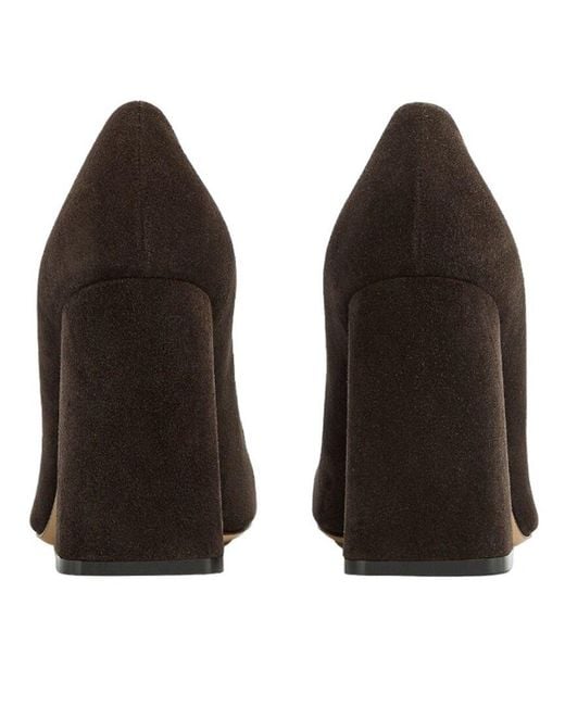 Bottega Veneta Brown Suede Tower Leather Pump