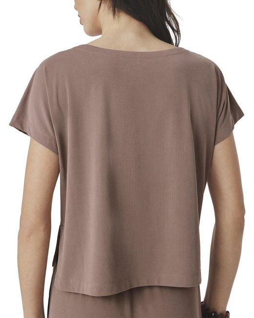Splendid Brown Sasha Linen Tee